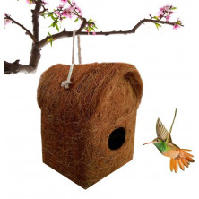 Bird House Purely Handmade with Easy Hanging Rings-Natural Color