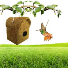 Bird House Purely Handmade with Easy Hanging Rings-Natural Color