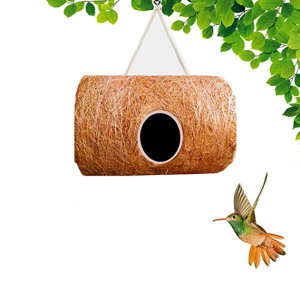 Cylinder Bird House Purely Hand made love Birds/Sparrow/Small Birds/Color -Natural
