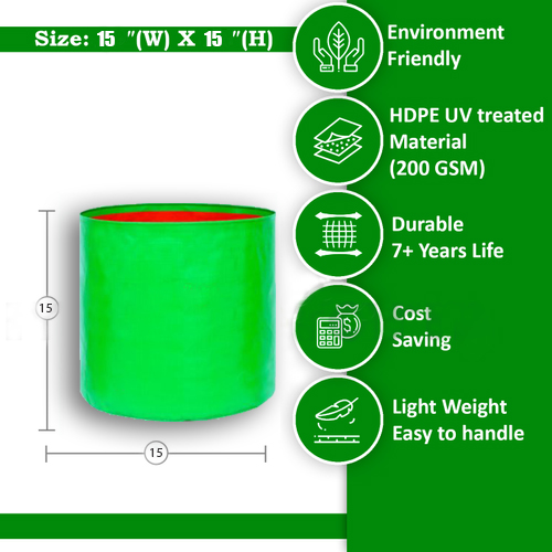 HDPE Grow Bag 15" X 15"