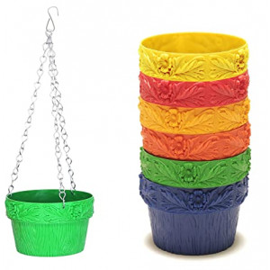 Hanging Flower Pot for Indoor and outdoor -pack of 4