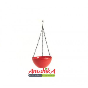 Hanging Pot (Bowl Shape) -Red